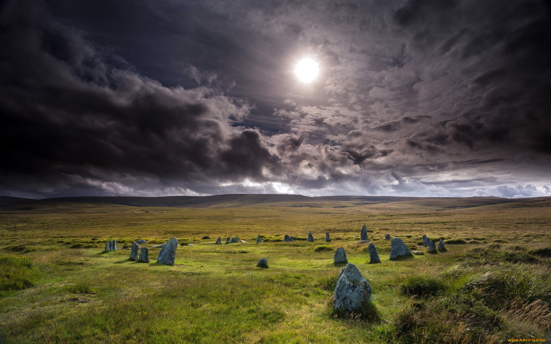 , , , england, gidleigh, scorhill, circle, dartmoor